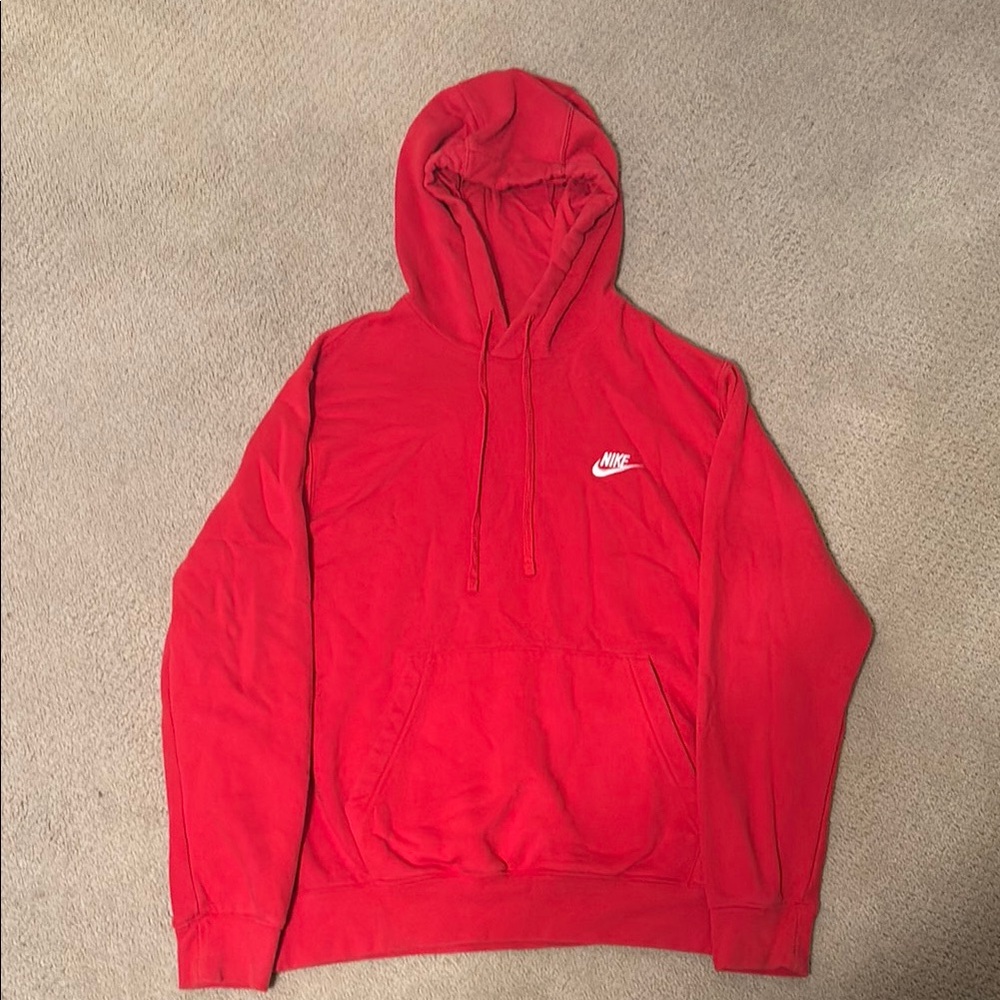 Nike Red Sweatshirt Classic Pullover Design